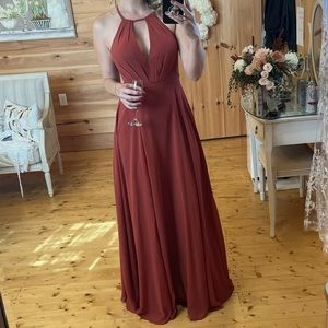 AZAZIE Terracotta Bridesmaid Dress. Size 4